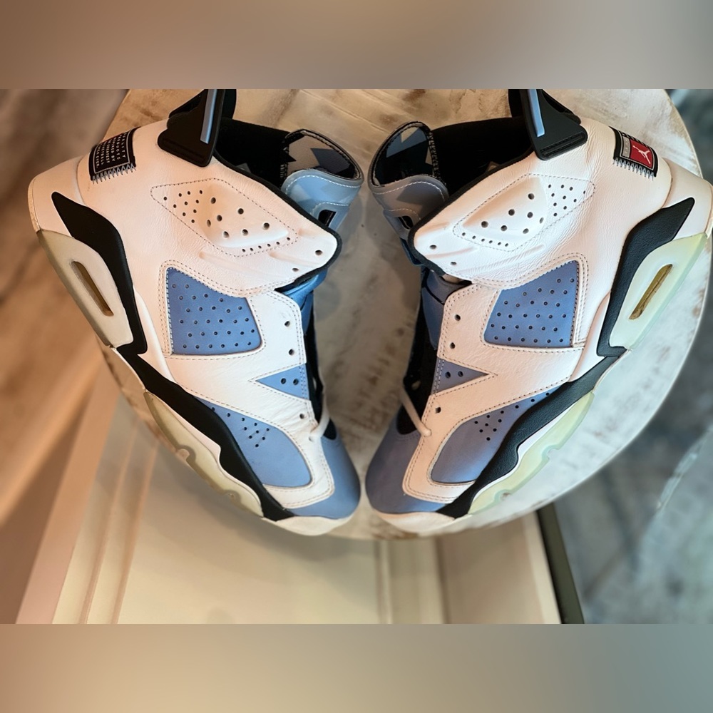 Nike Air Jordan 6 Retro UNC Home White Size 9.5 Basketball Sneakers. - Picture 5 of 10